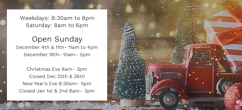 Holiday Hours graphic